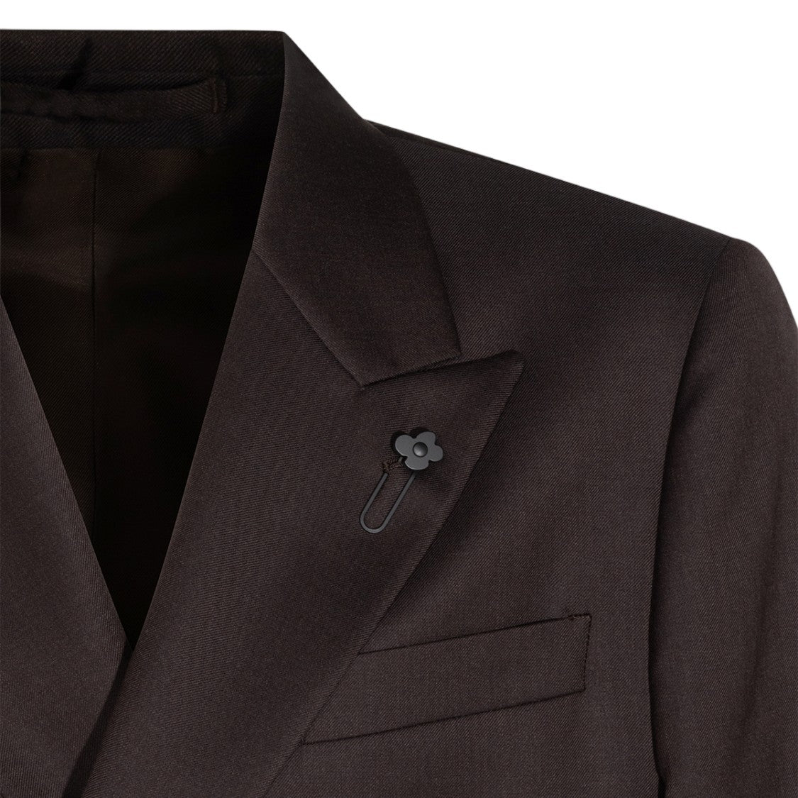 Lardini Men's Double-Breasted Blazer In Rich Brown Fabric