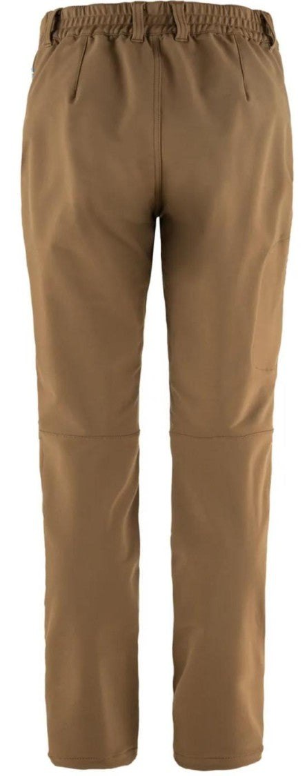 Fjallraven Kanken Mid-Length Brown Straight Pants With Elastic Waistband
