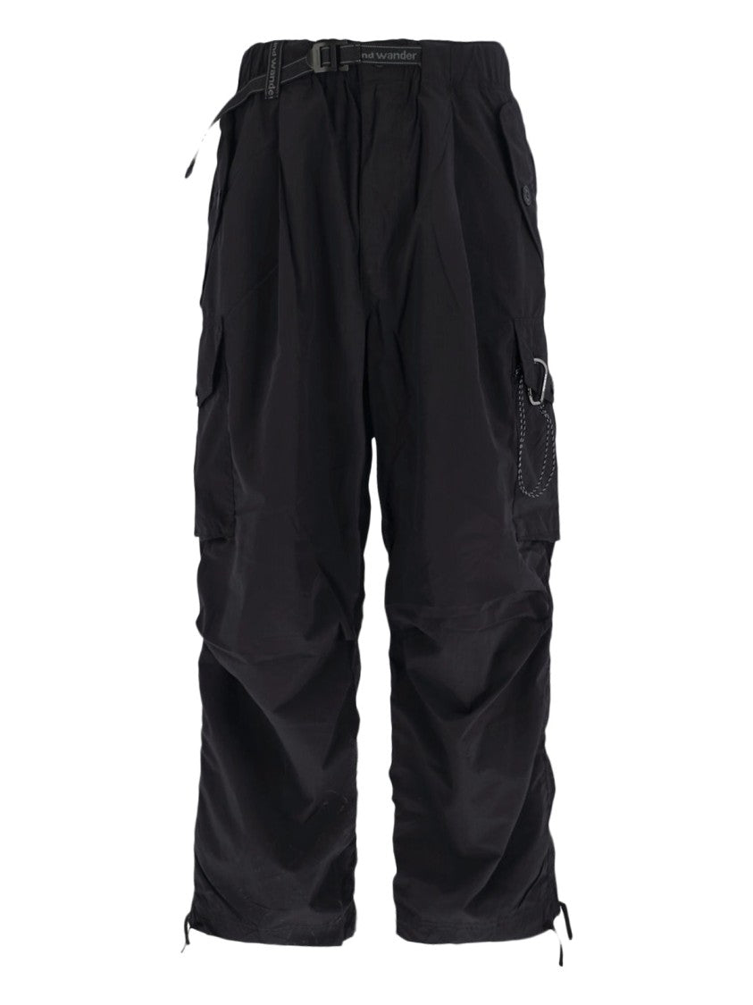 And Wander 87 Oversize Cargo Pants – Black
