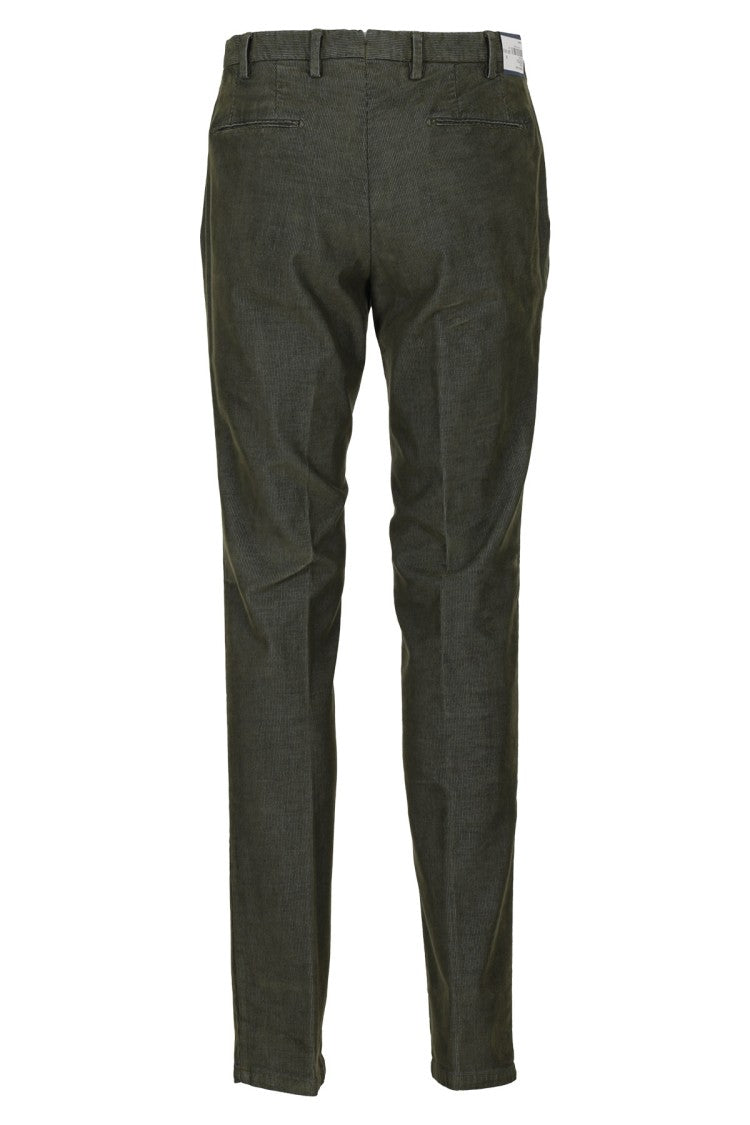 Santaniello Tailored Cotton Pants With Front Pinces