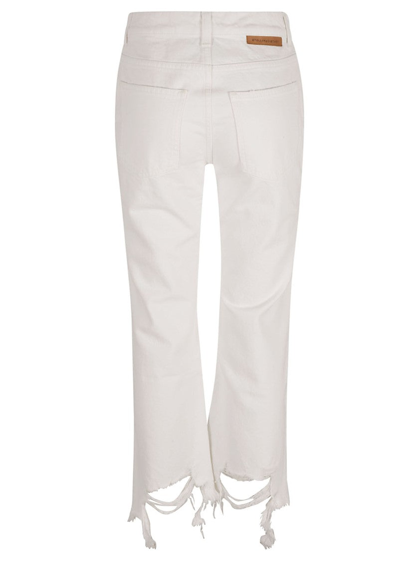 Stella Mccartney Relaxed Fit Jeans With Unique Frayed Hem