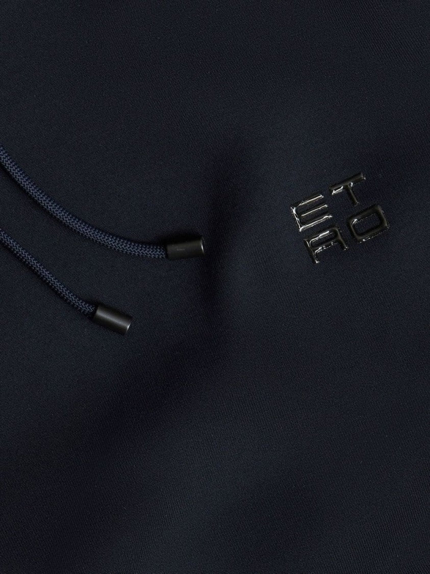 Etro Casual Blue Jersey Sweatshirt With Hood