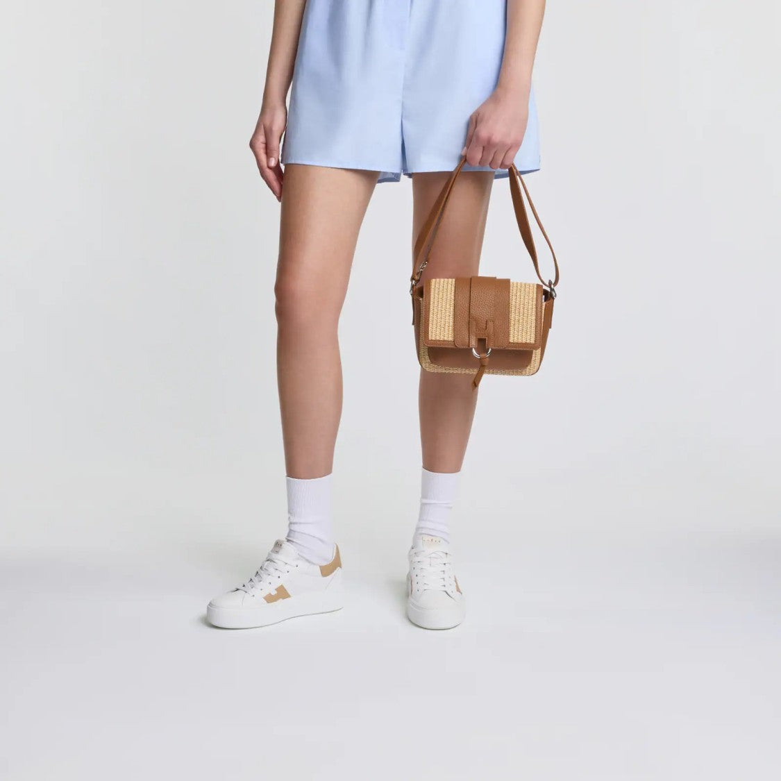 Hogan White Cuoio H705 Allacciato H Lace-Up Shoes