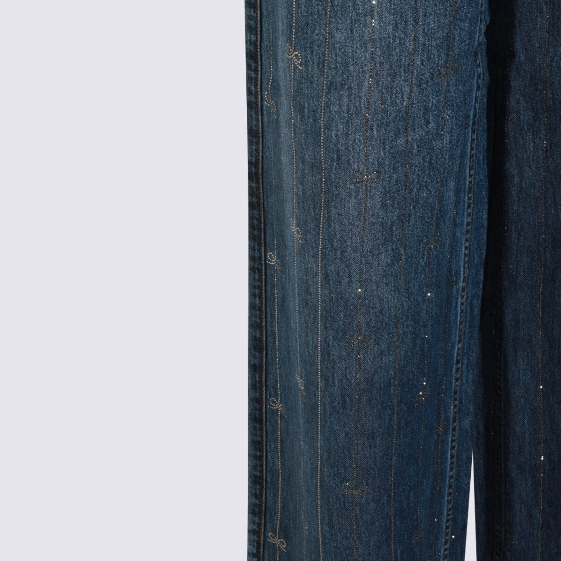 Self-Portrait Wide-Leg High-Waisted Jeans With Five-Pocket Design