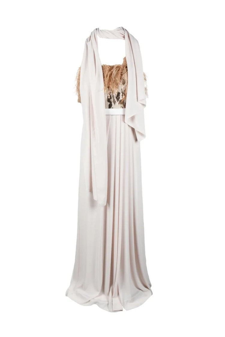 Nefertari Floor-Length Dress With Leopard Print Bodice
