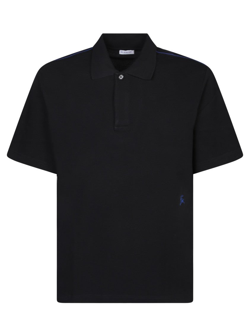 Burberry Cotton Pique Polo Shirt With Logo