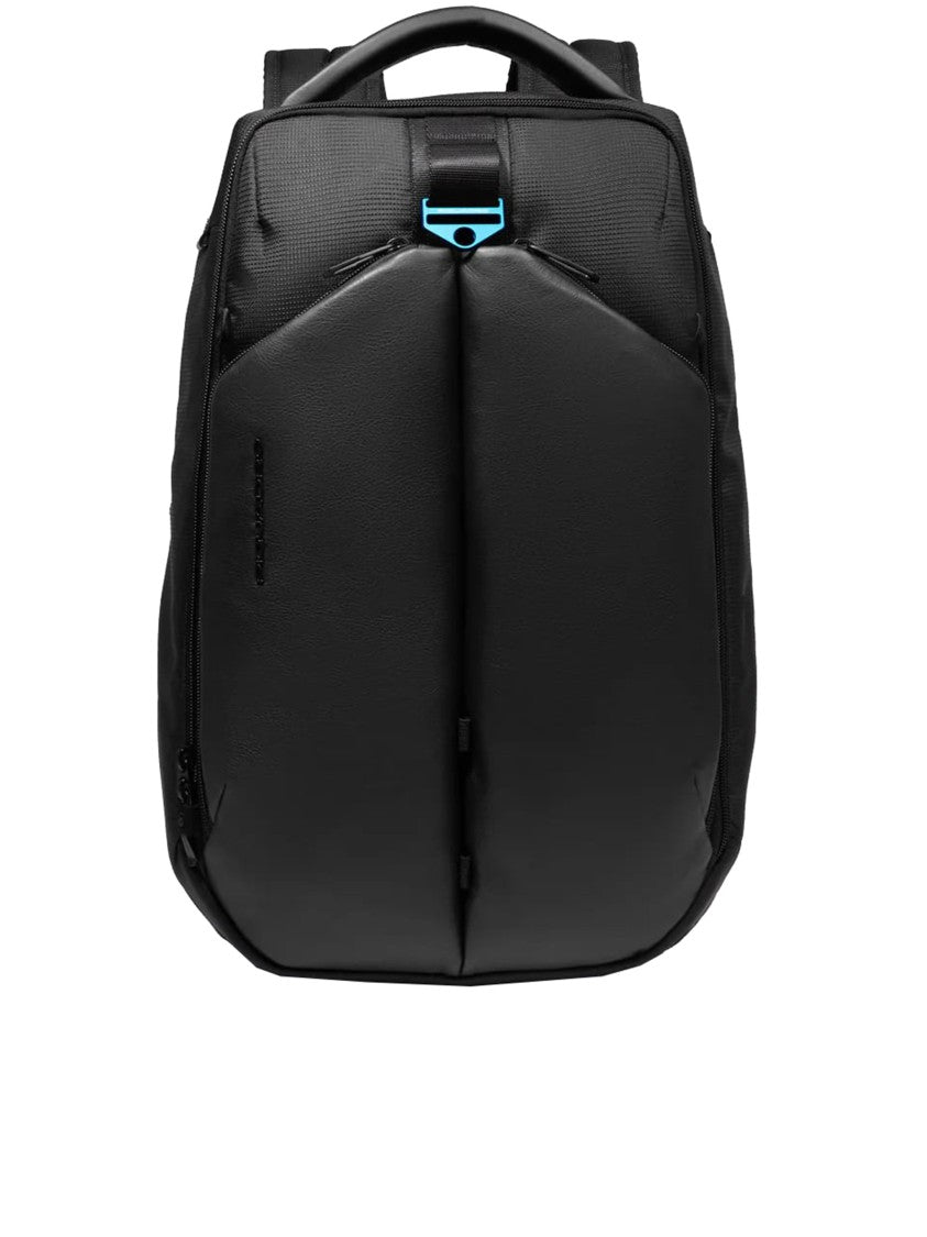 Piquadro Black Zaino Porta Pc Structured Backpack