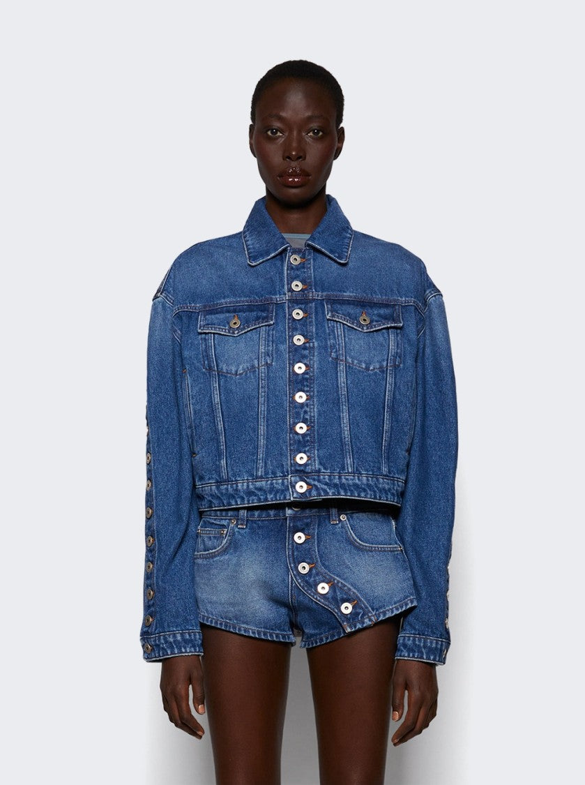 Jean Paul Gaultier Buttoned Denim Jacket Vintage Blue