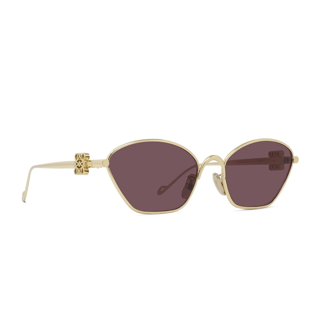 Loewe Gold Anagram Metal Irregular Sunglasses