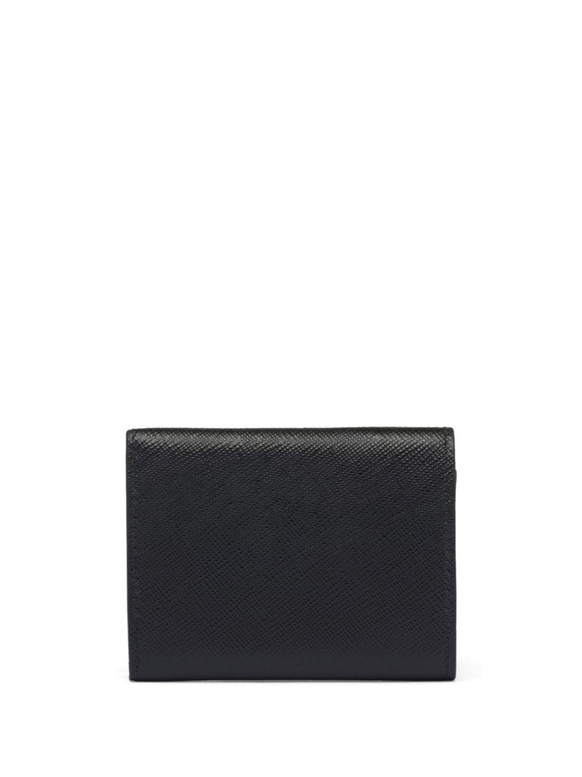 Prada Textured Leather Compact Wallet
