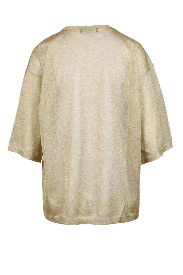 Fabiana Filippi Metallic Effect T-Shirt With Boxy Silhouette