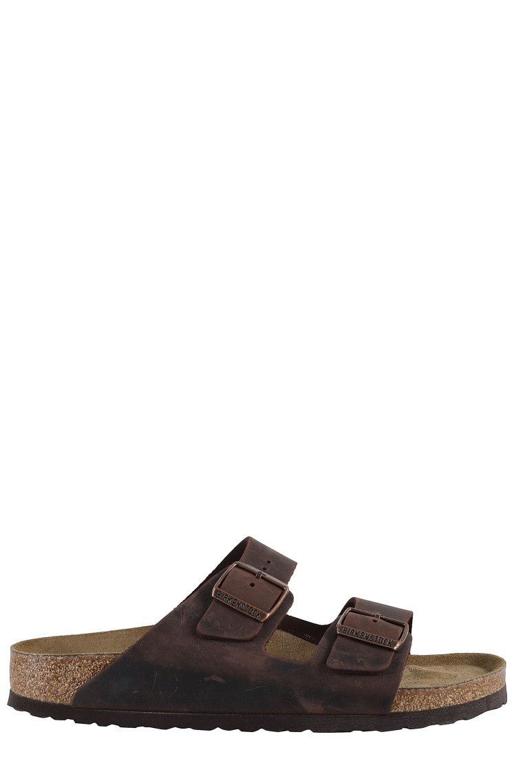 Birkenstock Dark Brown Arizona Sfb Oiled Nubuck Leather Sandals