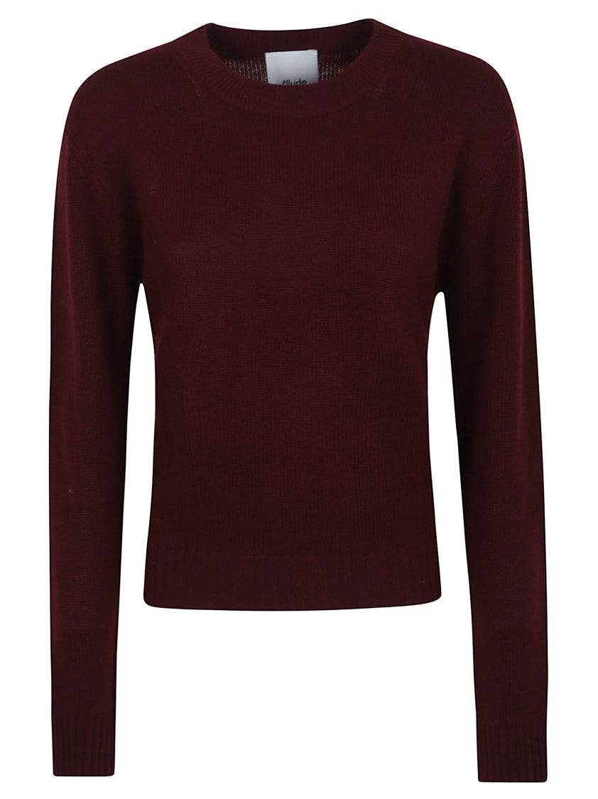 Allude Cashmere Sweater With Ribbed Edging
