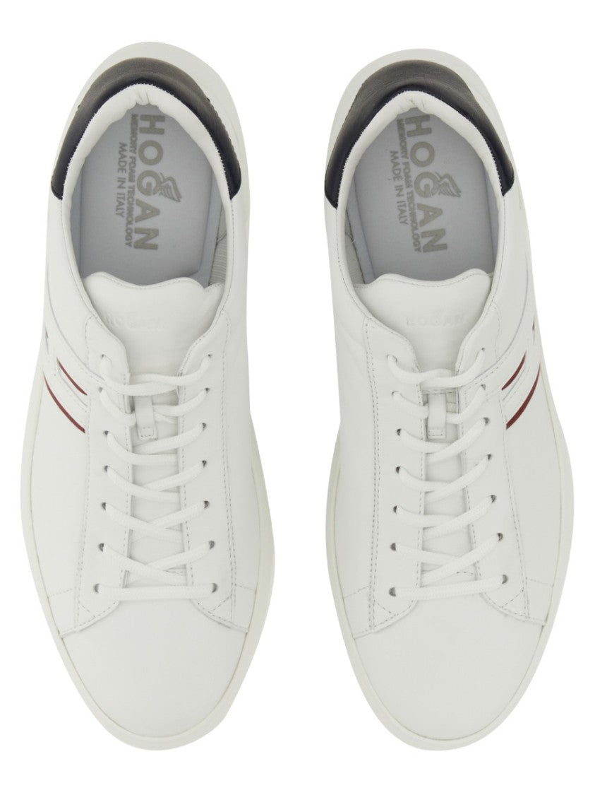 Hogan H580 Low-Top White Leather Sneakers