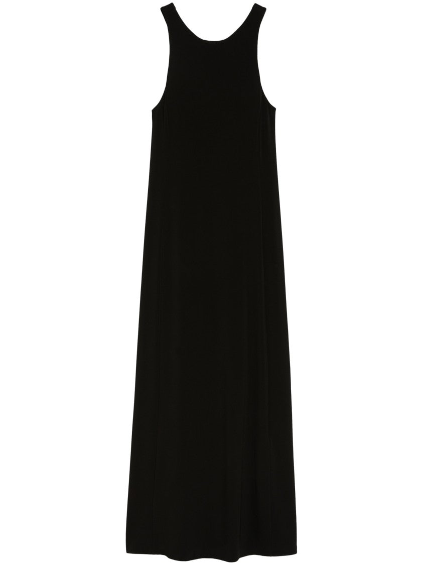 Max Mara Flowing Black Jersey Maxi Dress