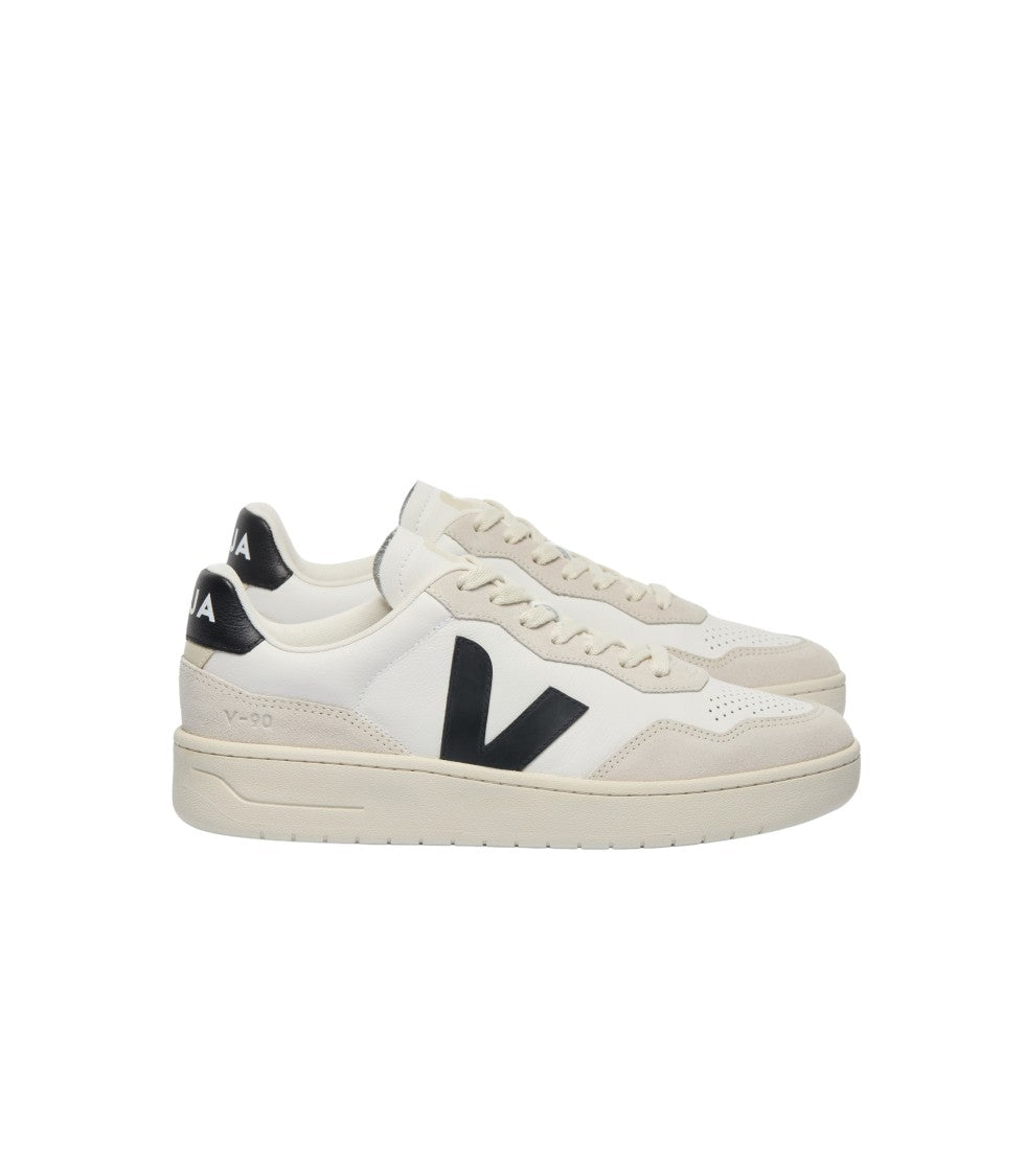 Veja V-90 Low-Top Sneakers In Organic Traced Leather