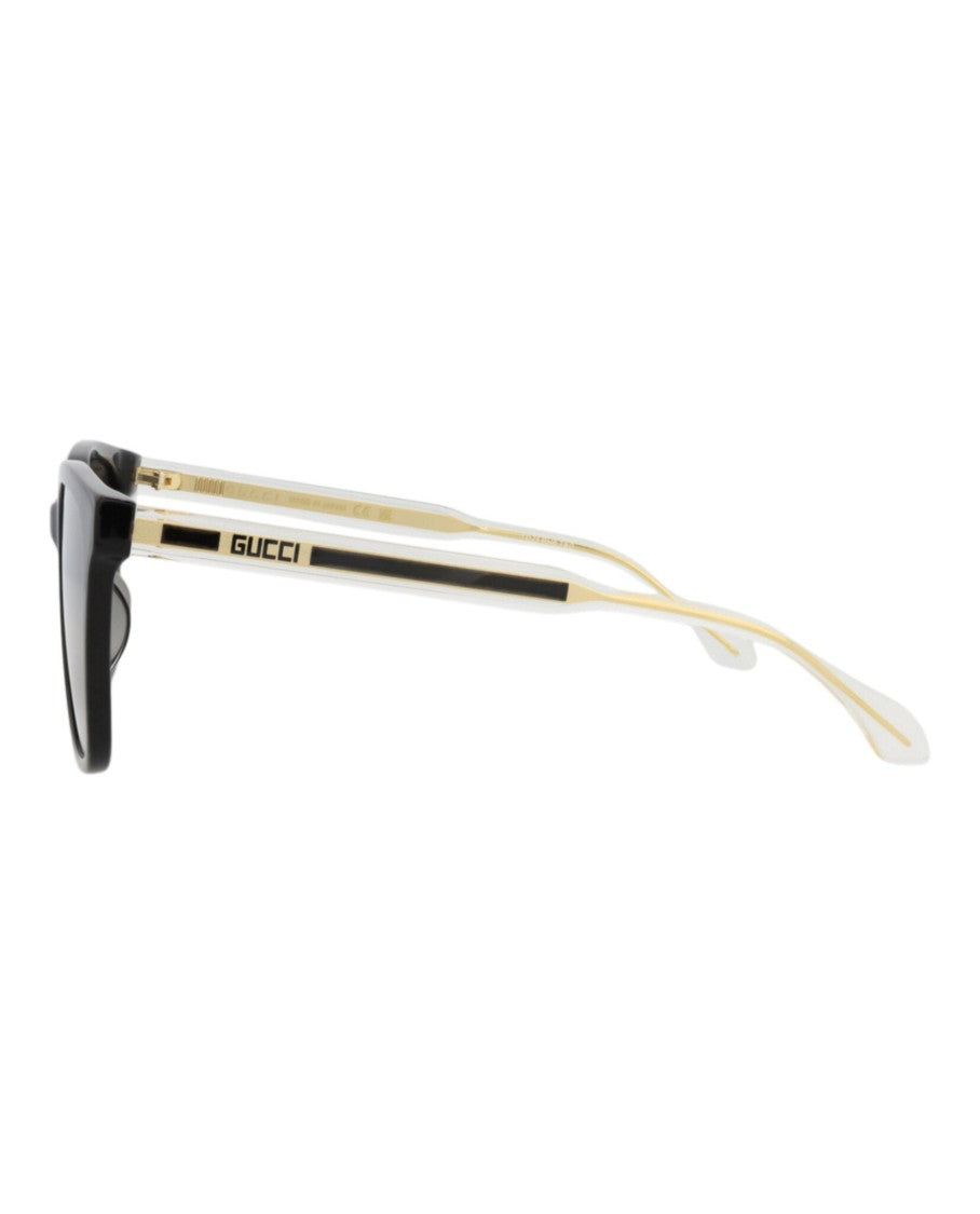 Gucci Square-Frame Recycled Acetate Sunglasses With Saddle Nose Bridge