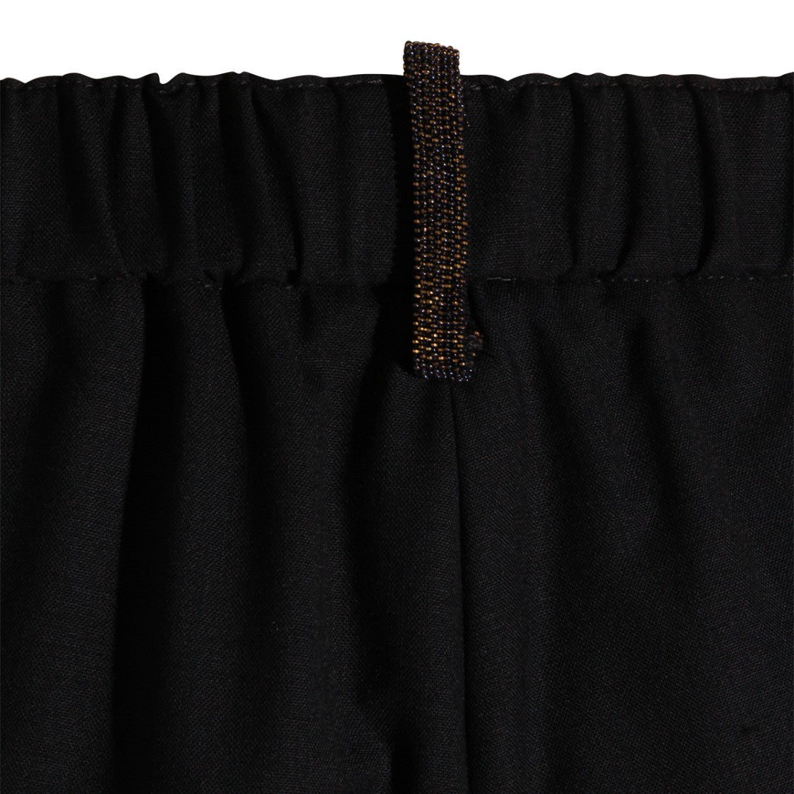 Fabiana Filippi Straight-Leg Trousers With Gathered Elastic Waistband And Decorative Loop