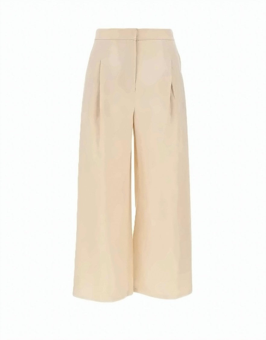 Max Mara Wide-Leg Cropped Pants With Clean Waistband