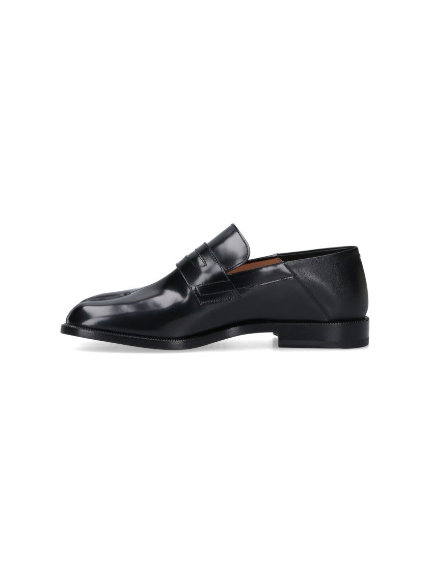 Maison Margiela "Tabi" Loafers, In Black Calfskin