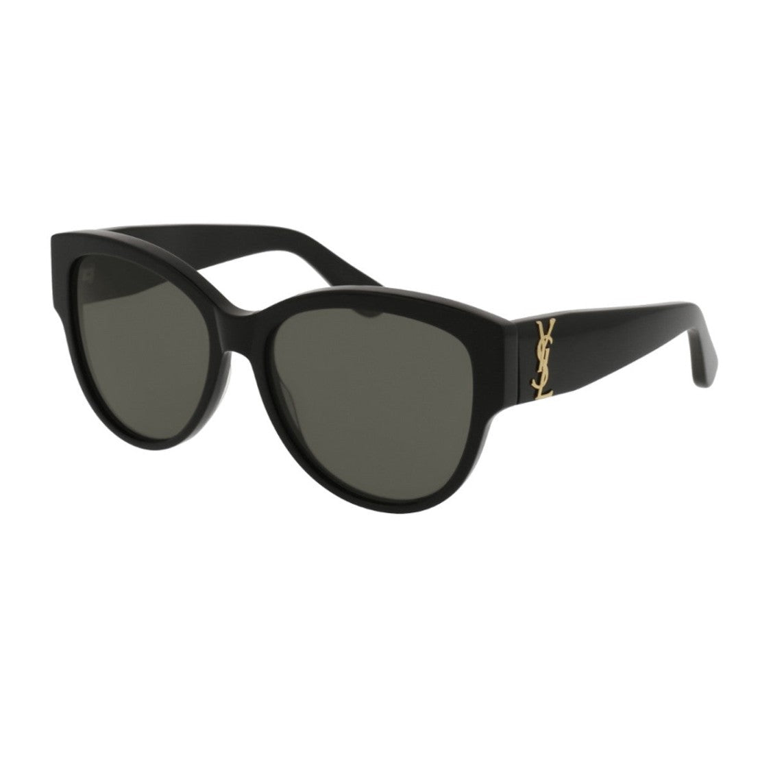 Saint Laurent Black Sl M3 Monogram Recycled Acetate Round Sunglasses