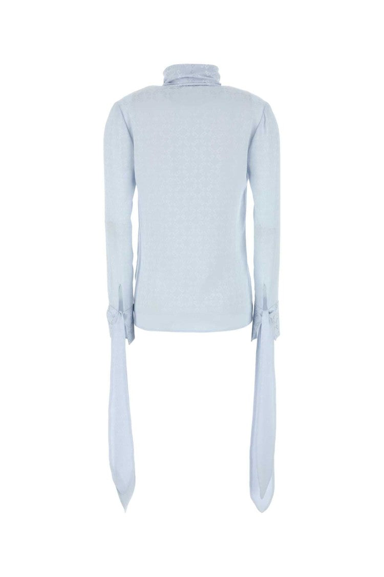 Givenchy Pastel Light Blue Silk Blouse