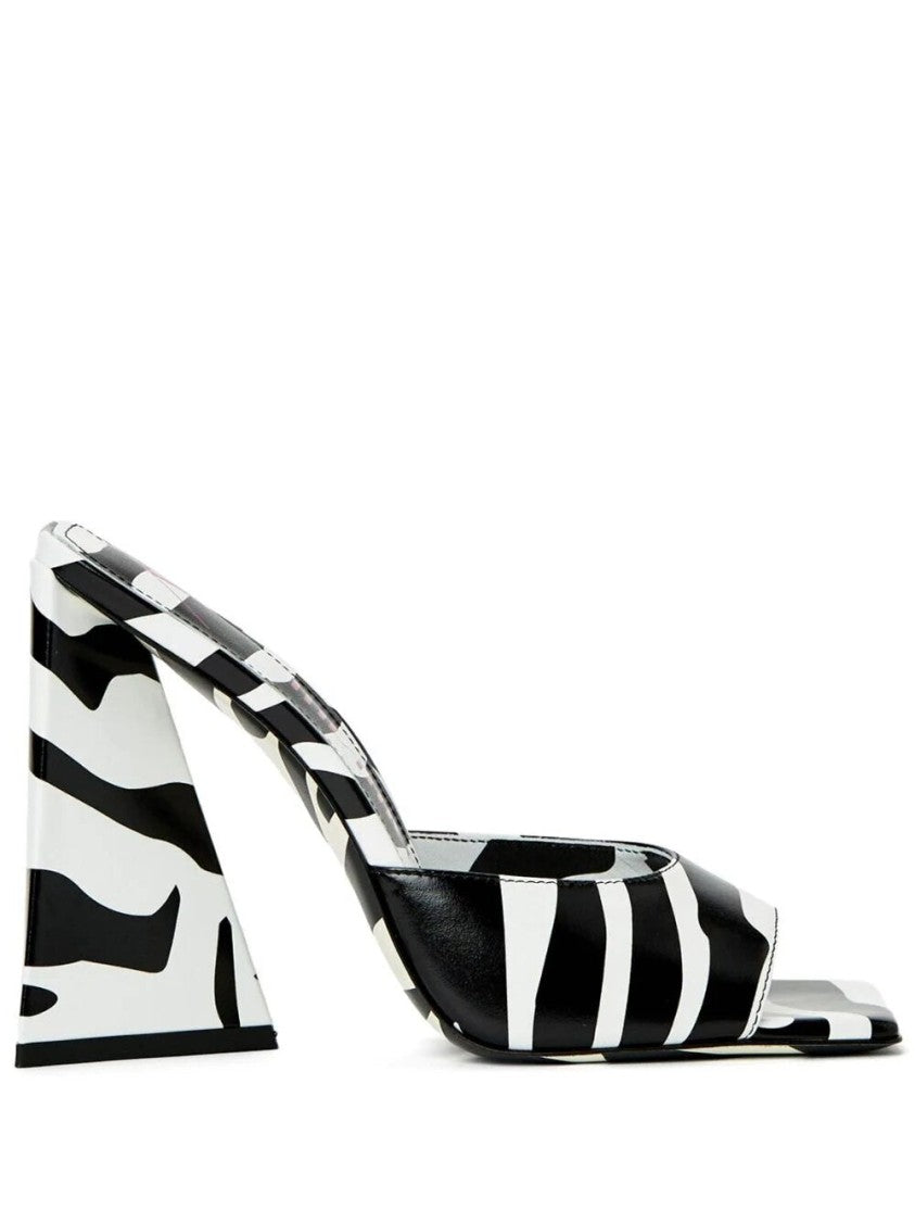 The Attico Devon Zebra Print 115Mm Mules