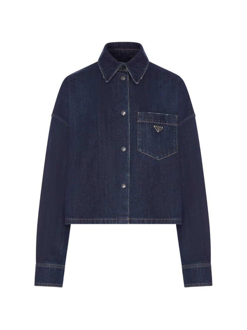 Prada Camicia Cropped Denim Jacket