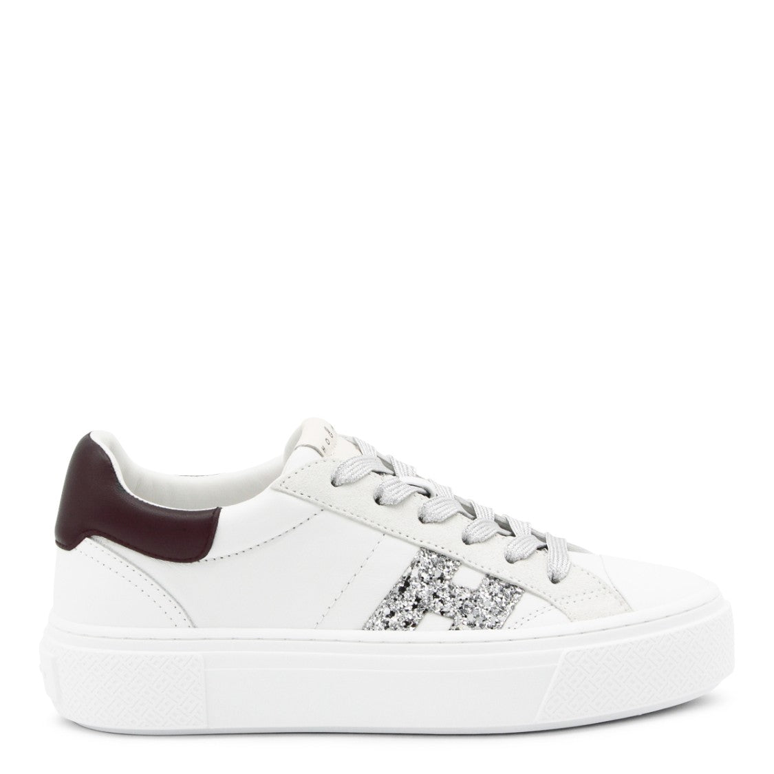 Hogan White And Black Leather Sneakers