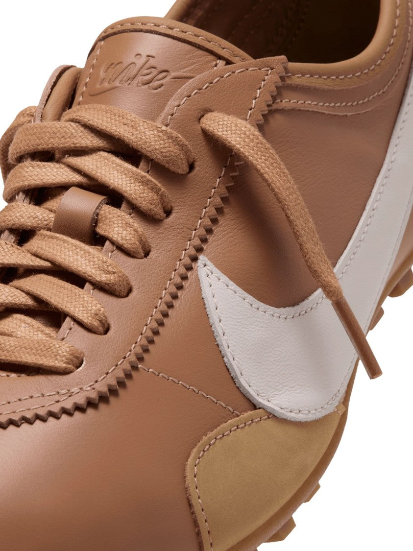 Nike Brown Low-Profile Textured Sole Leather Sneakers