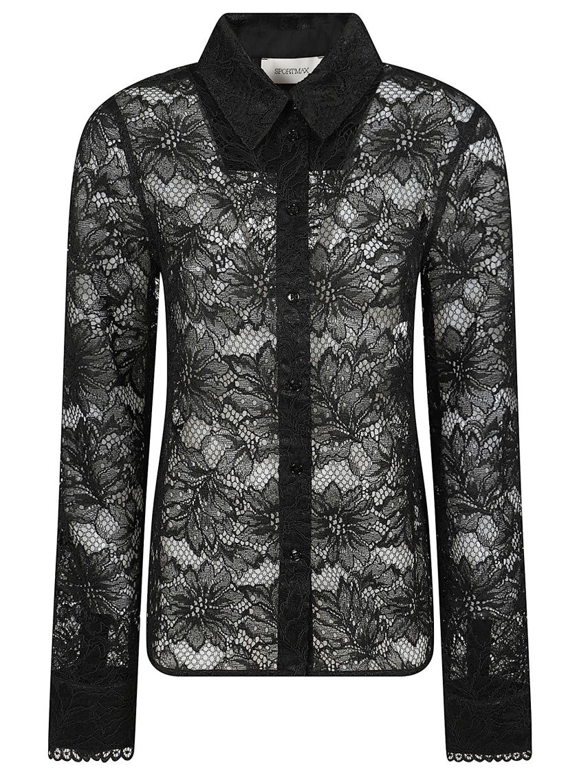 Sportmax Rebrodé Floral Lace Shirt