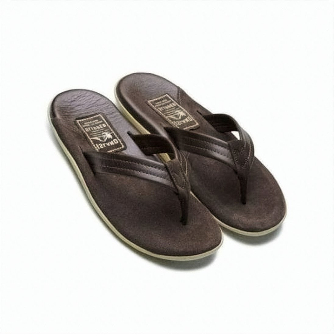 Island Slipper Classic Suede Thong Sandals With Rubber Sole