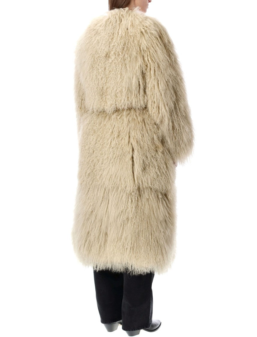 Sword Mongolian Shearling Maxi Coat Sword
