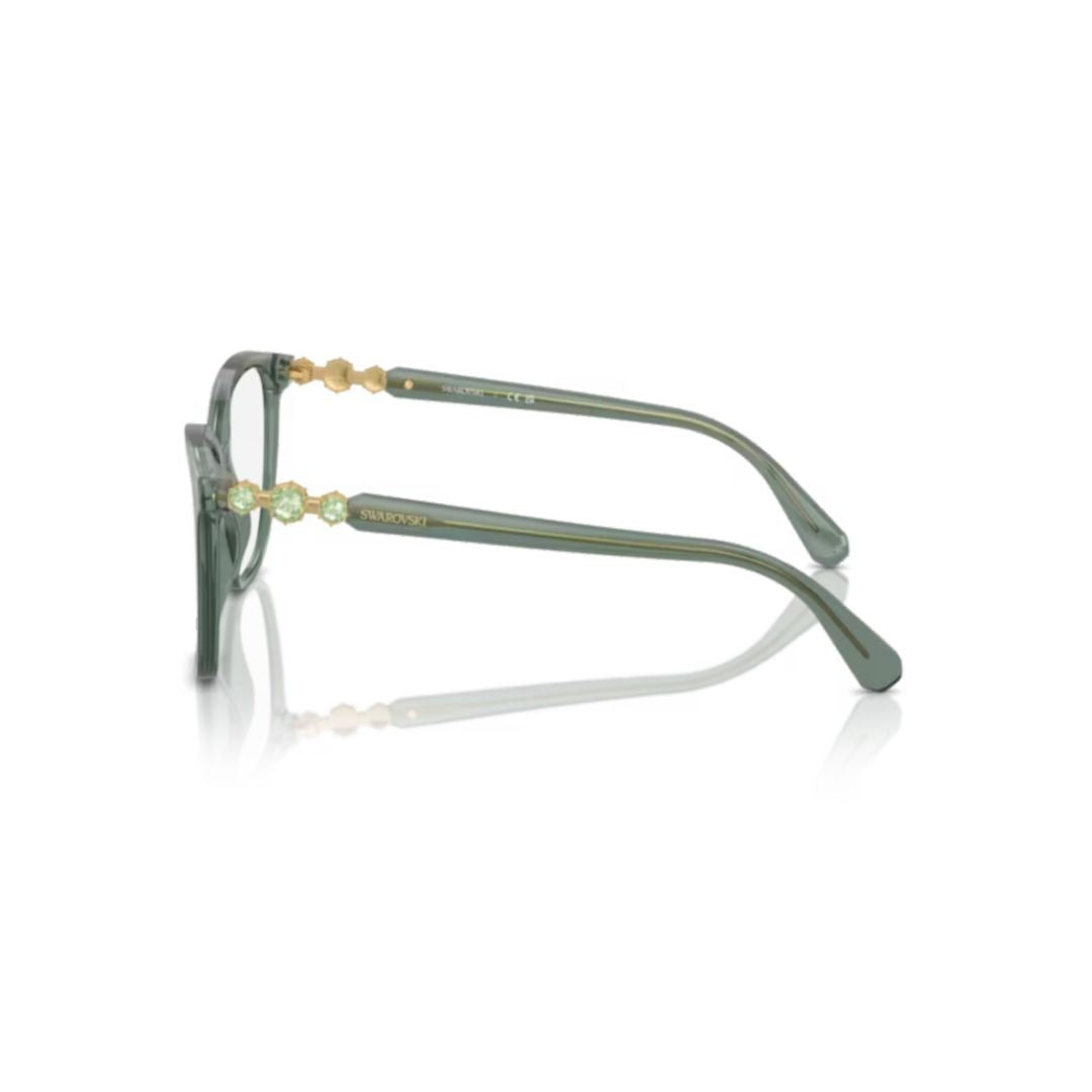 Swarovski 0Sk2020 Translucent Green Acetate Cat-Eye Eyeglasses