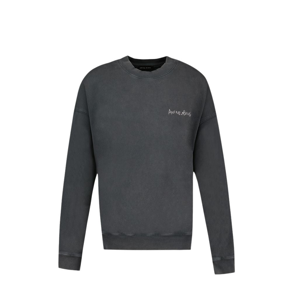 Anine Bing Jaci Sweatshirt Lyrics - Cotton - Black