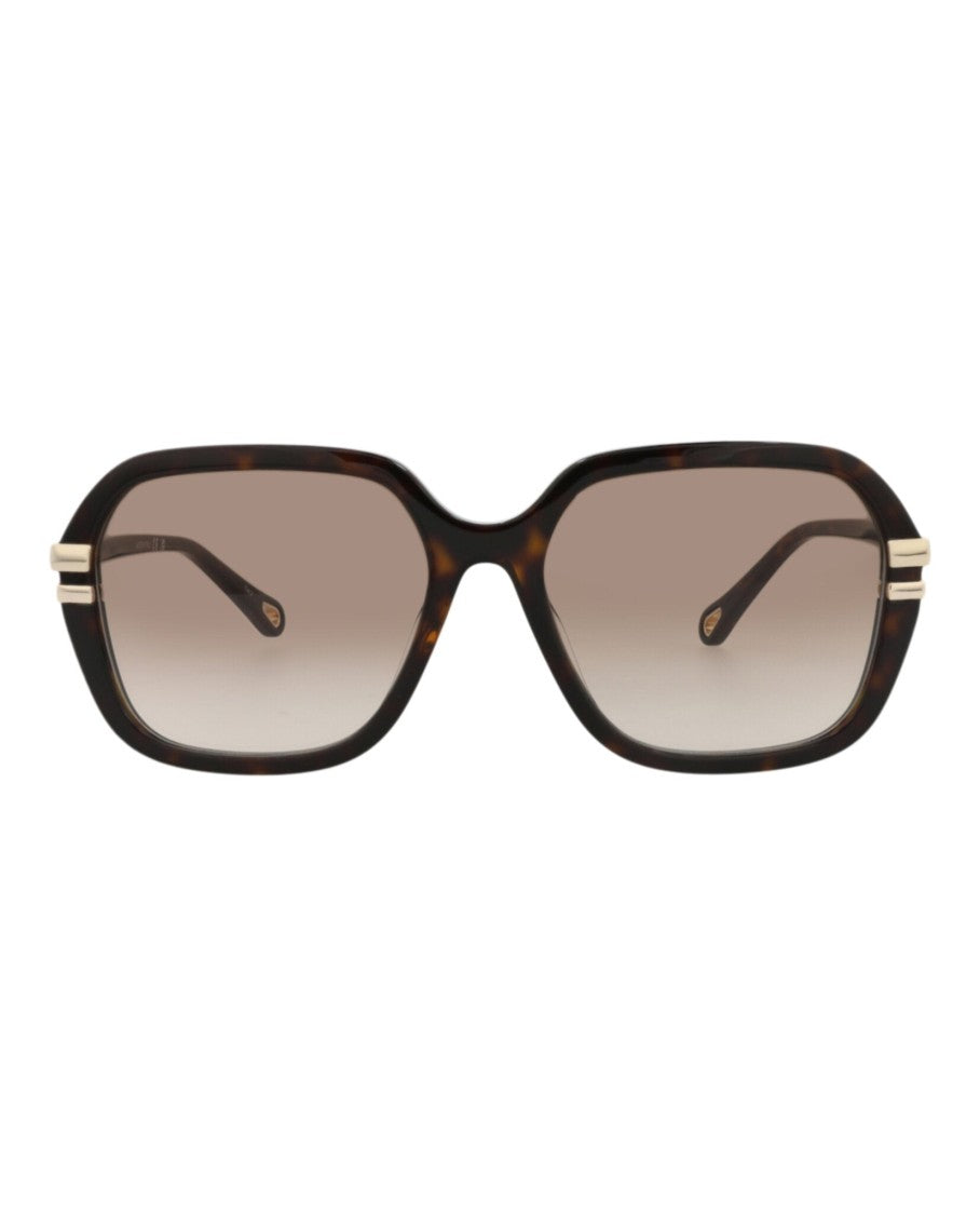 Chloé Round-Frame Recycled Acetate Sunglasses