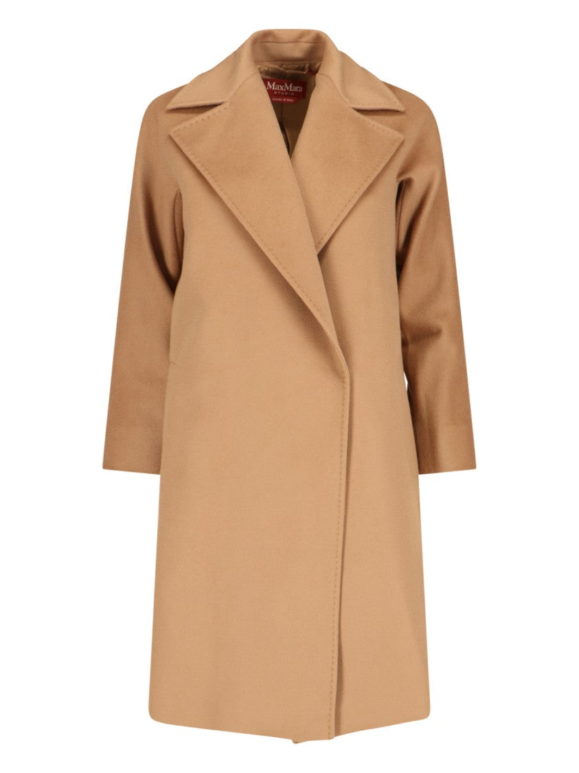 Max Mara Tailored Brown Virgin Wool Coat