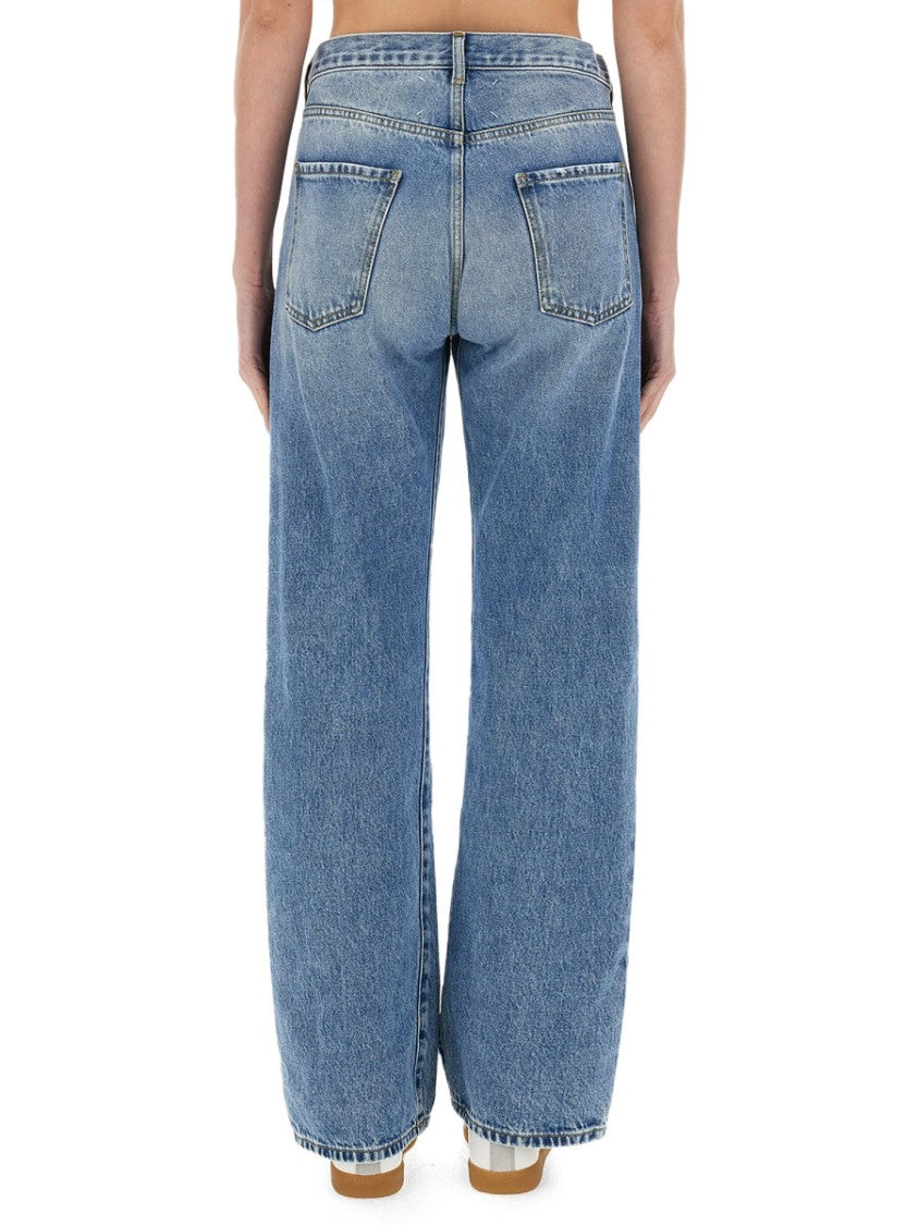 Maison Margiela Straight Fit Mid-Blue Denim Jeans