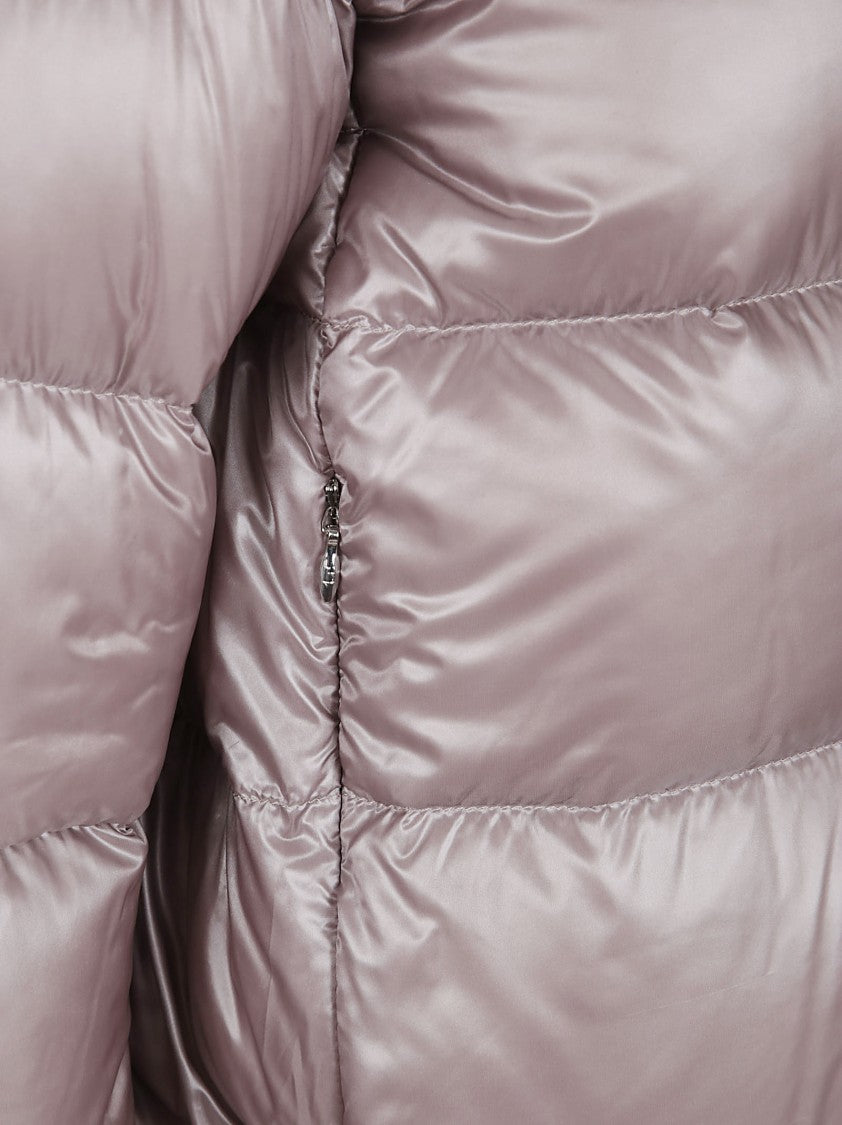 Herno Cropped Puffer Jacket With High Collar And Hood