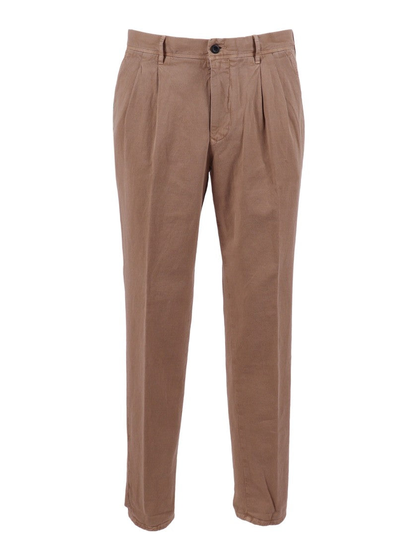 Incotex Classic Tailored Front Pleat Straight-Leg Pants