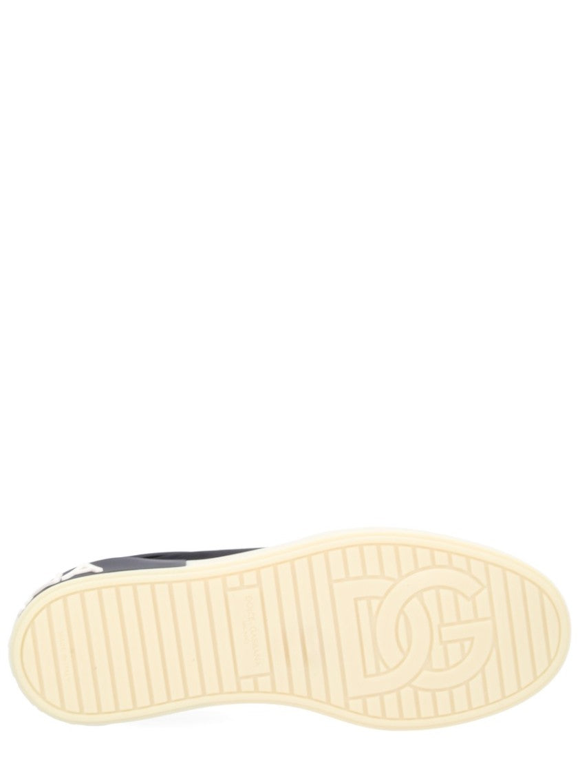 Dolce & Gabbana Polyamide Perforated Toe Low Sneakers