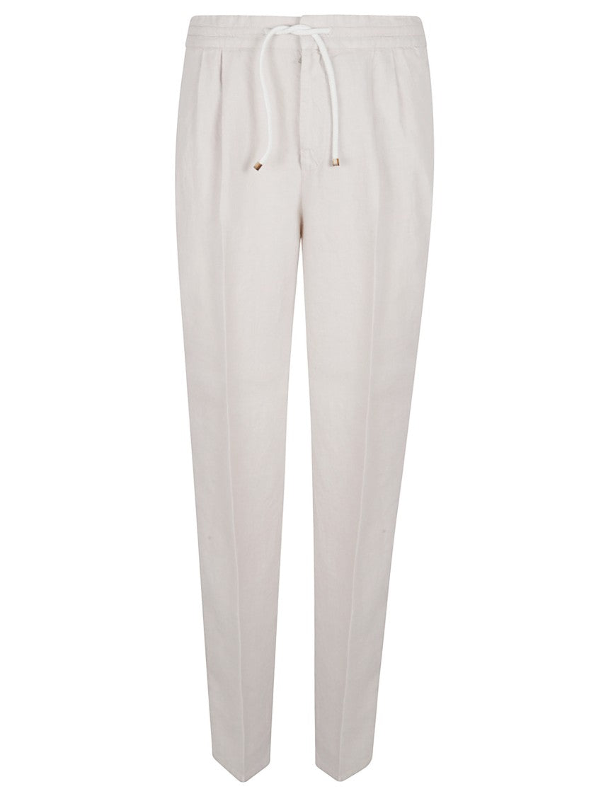 Brunello Cucinelli Relaxed Fit Linen Trousers