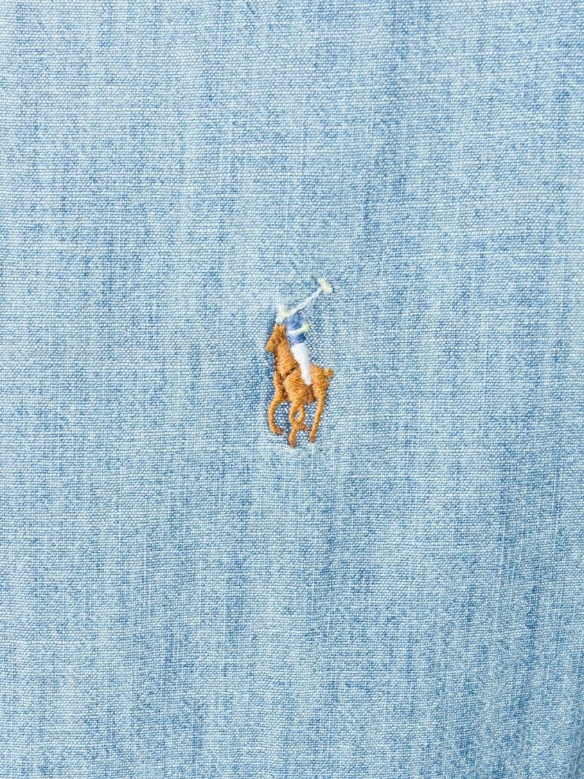 Polo Ralph Lauren Indigo Chambray Shirt With Slim-Fit