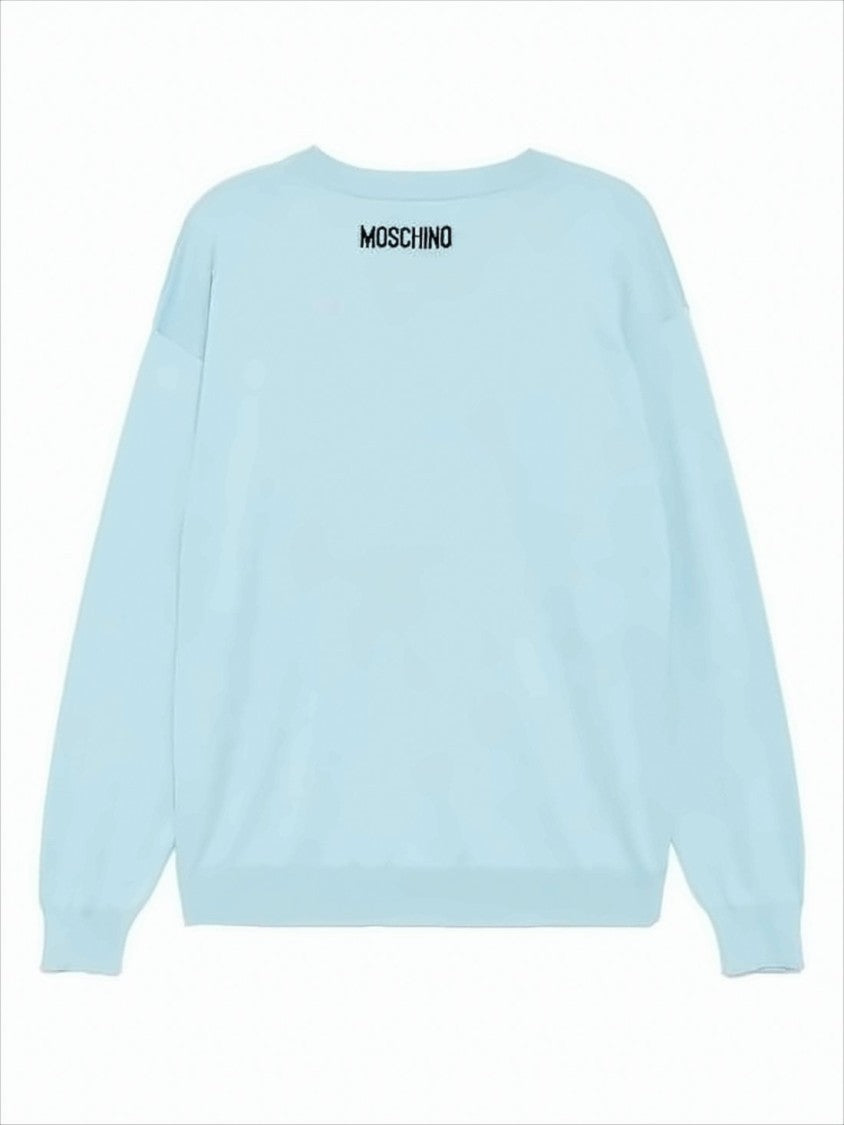 Moschino Light Blue Cotton Sweater