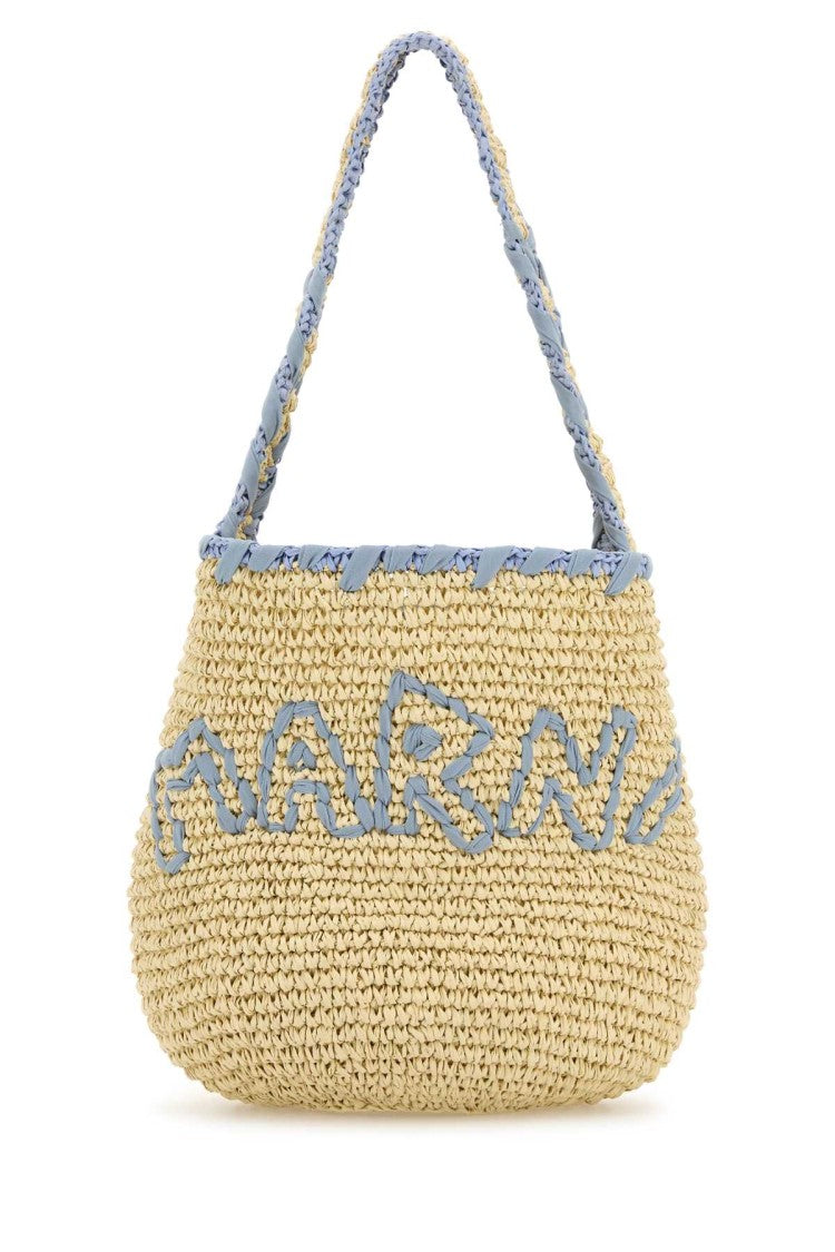 Marni Raffia Small Nassa Shoulder Bag