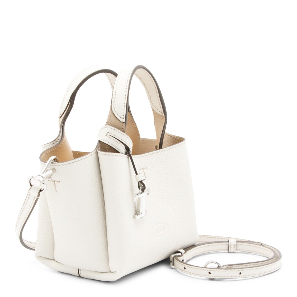 Tod's White Leather Top Handle Bag