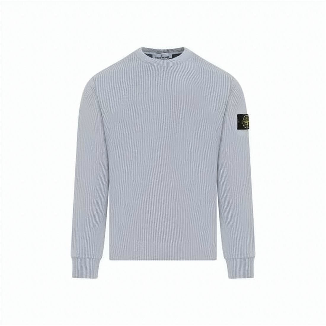 Stone Island Finely Ribbed Turtleneck Sweater With Signature Patch