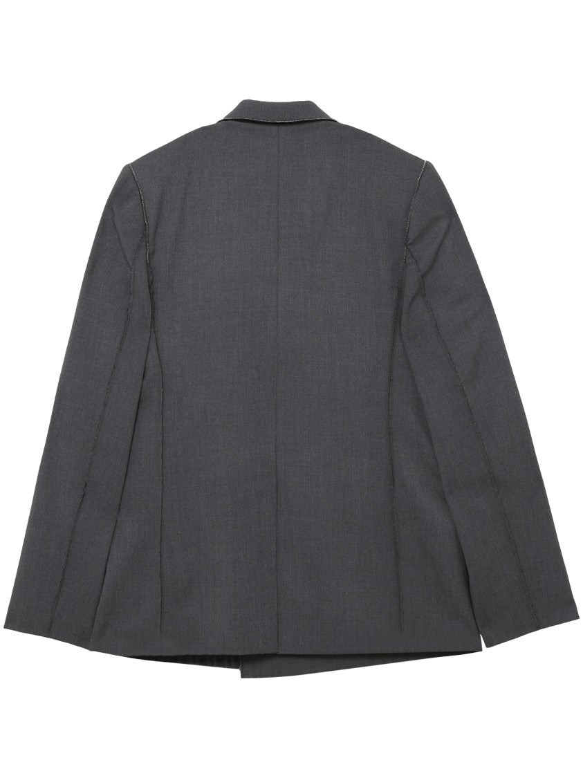 Federico Cina Double-Breasted Tailored Jacket With Structured Shoulders