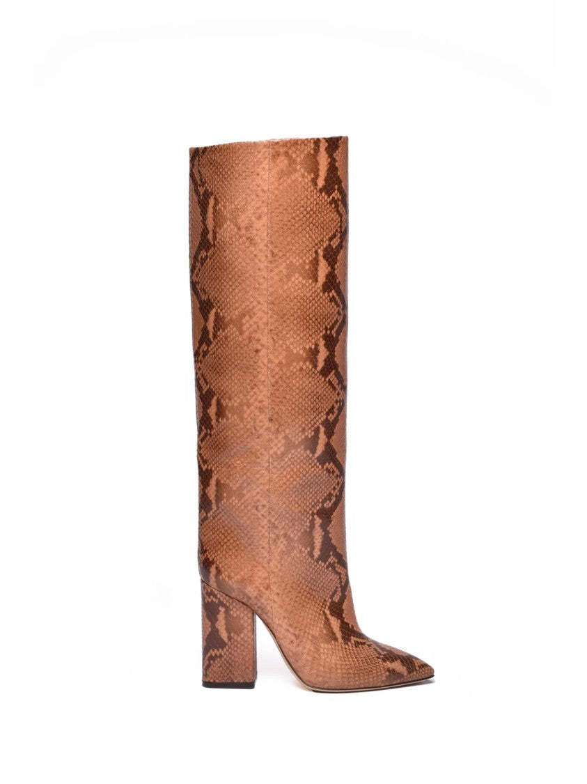 Paris Texas Paris Texas Python Leather Boot - Brown
