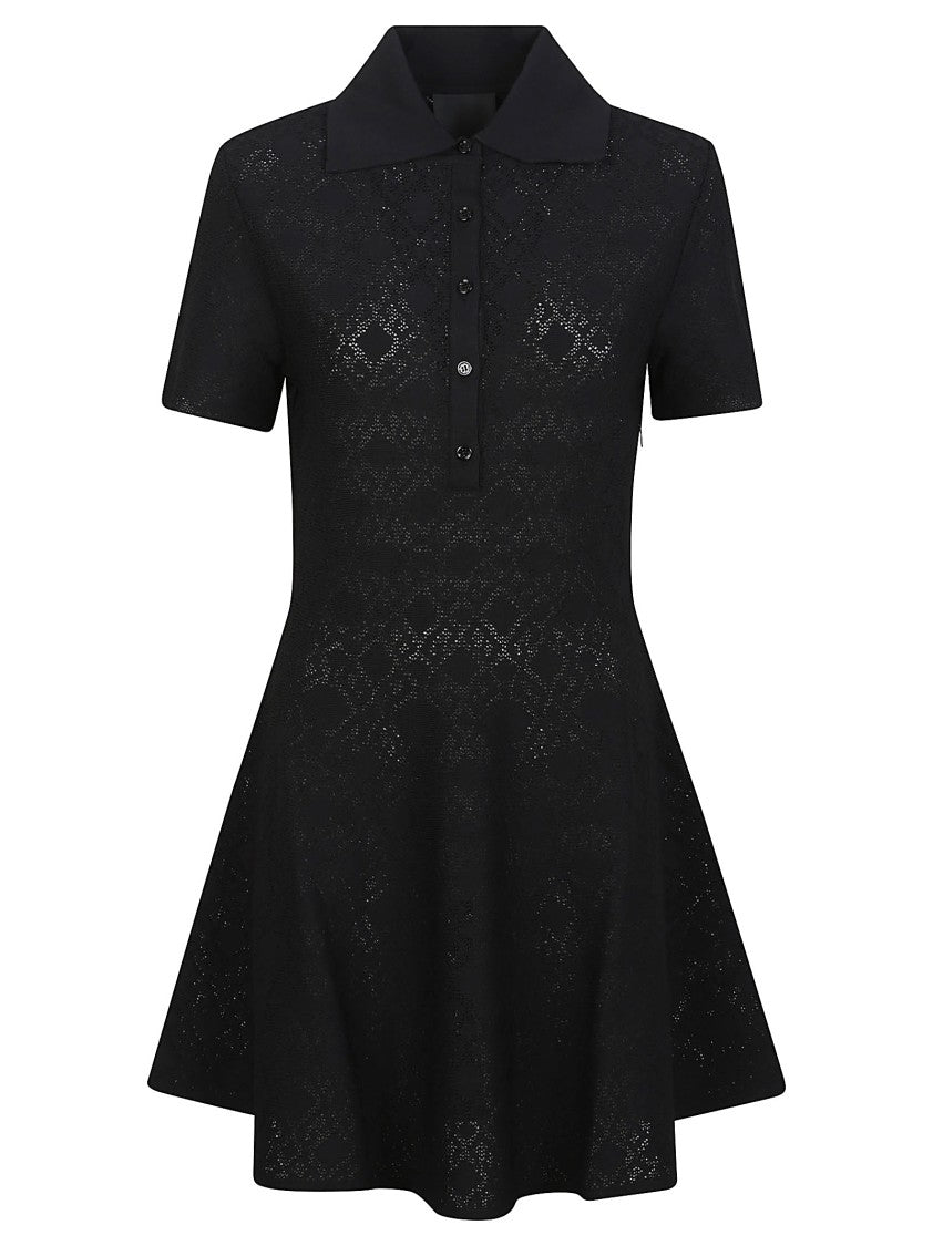 Givenchy Fitted Black Dress With Classic Collar